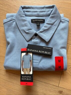 Banana Republic Light Blue Men's Polo Shirt